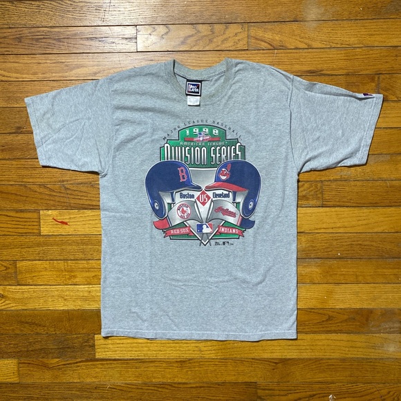 Pro Player Other - Vintage MLB American division series tee Boston Red Sox Cleveland Indiana